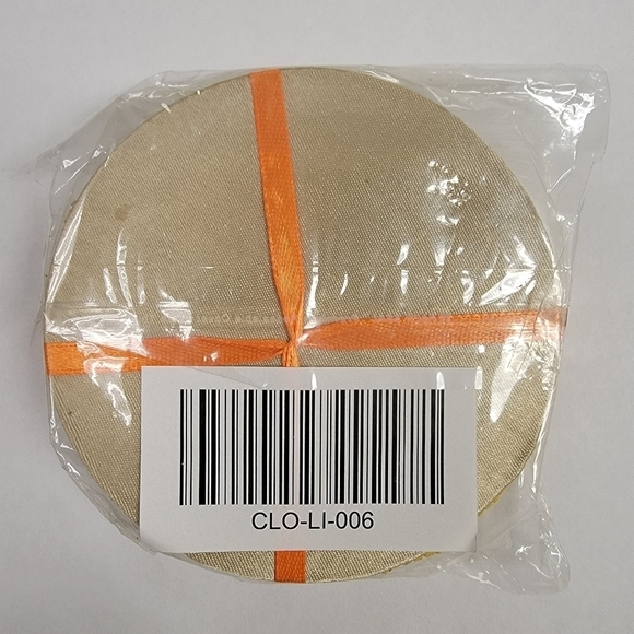 CLOUD9 DESIGN Orange Shaped Yellow Hand Beaded Glass Coasters Set of 4 - Picture 4 of 5